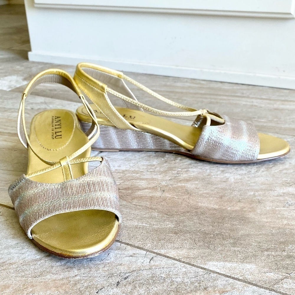 ANYI LU LINDA METALLIC WEDGE - Picture 3 of 11